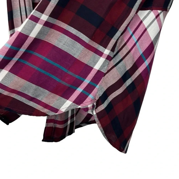 Talbots Women’s Large Plaid Button Up Long Sleeve Shirt - Picture 6 of 10